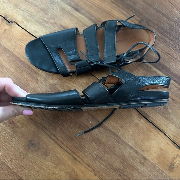 L’Amour Des Pieds Digbee Black Leather Lace-Up Gladiator Sandals Size 9 - Picture 13 of 15